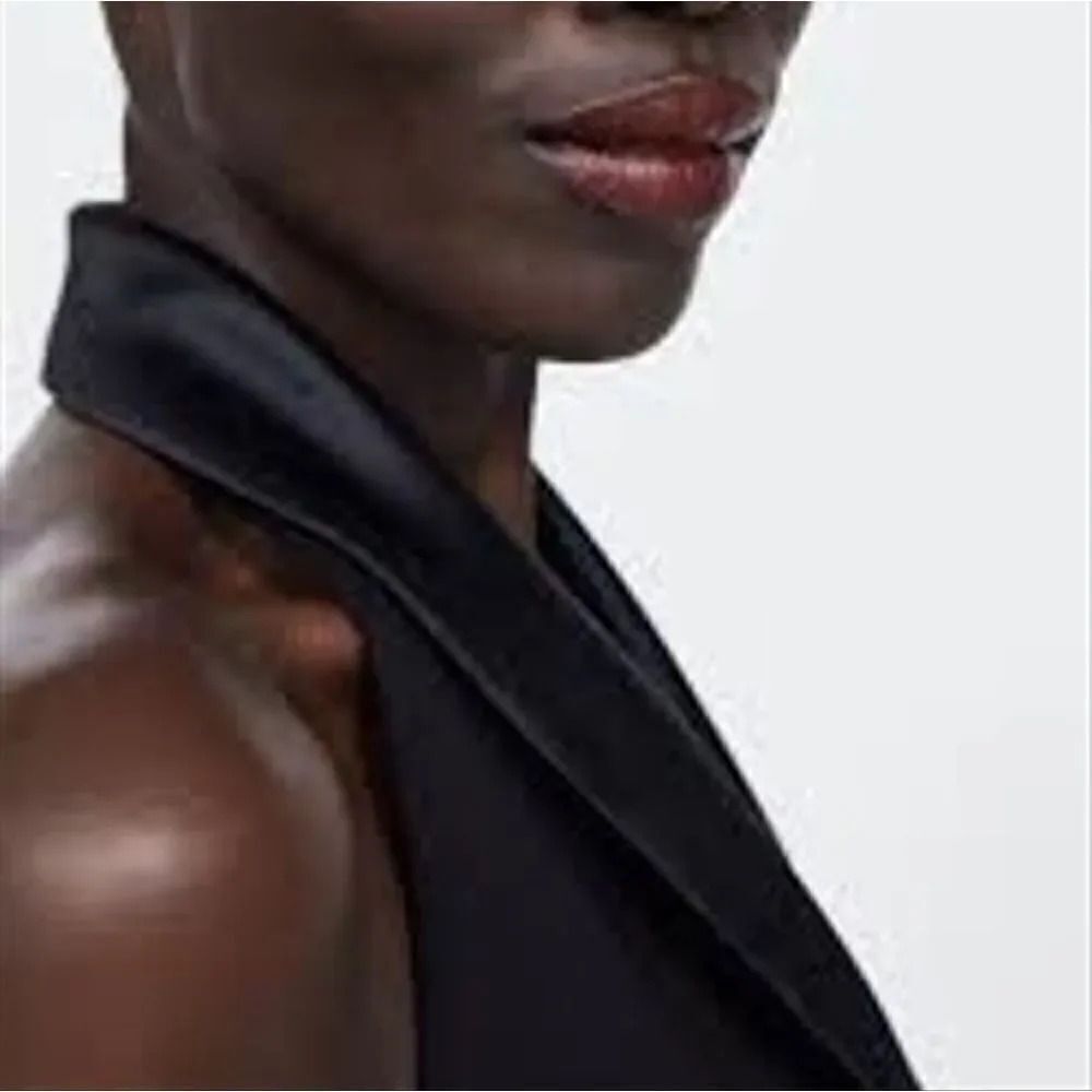 ZARA SLEEVELESS DOUBLE BREASTED DRESS BLACK S - Picture 4 of 9